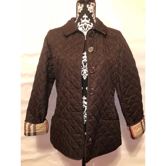 burberry brown quilted jacket